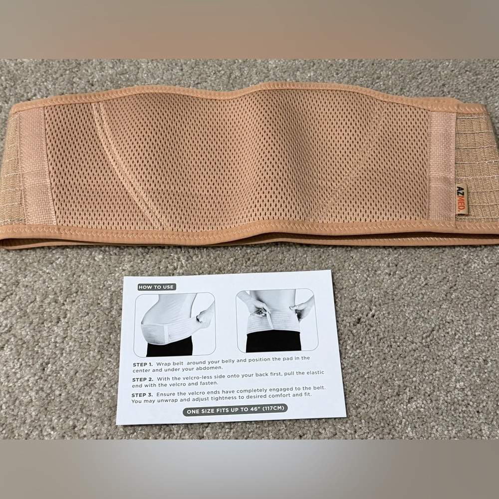 AZMED Maternity Belt Back Support | tan - Picture 4 of 5